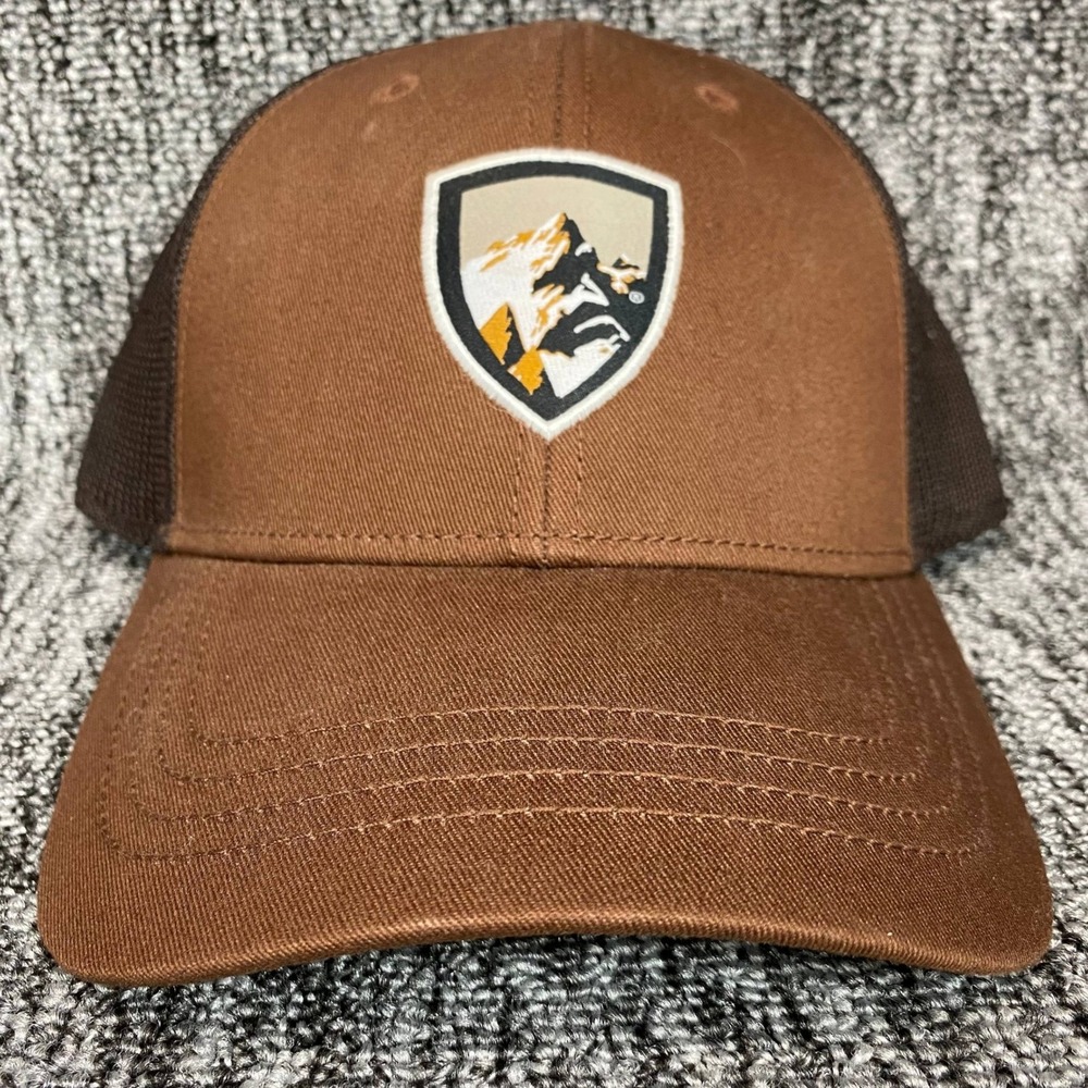 Kuhl Trucker Hat Mens OS Brown Mesh Back Snapback Mountain Patch Cap